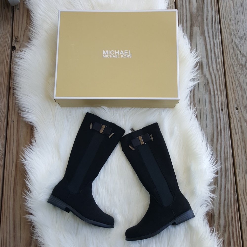 Michael by Michael Kors Black Rider Boot for Girls